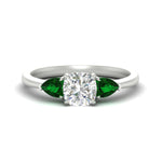 Load image into Gallery viewer, pear-diamond-cathedral-cushion-cut-engagement-ring-with-emerald-in-white-gold-fdenr9210curgemgrsleep-nl-wg_75e0dc6a-8b08-4351-a045-4909e9a96c1b?v=1758167884
