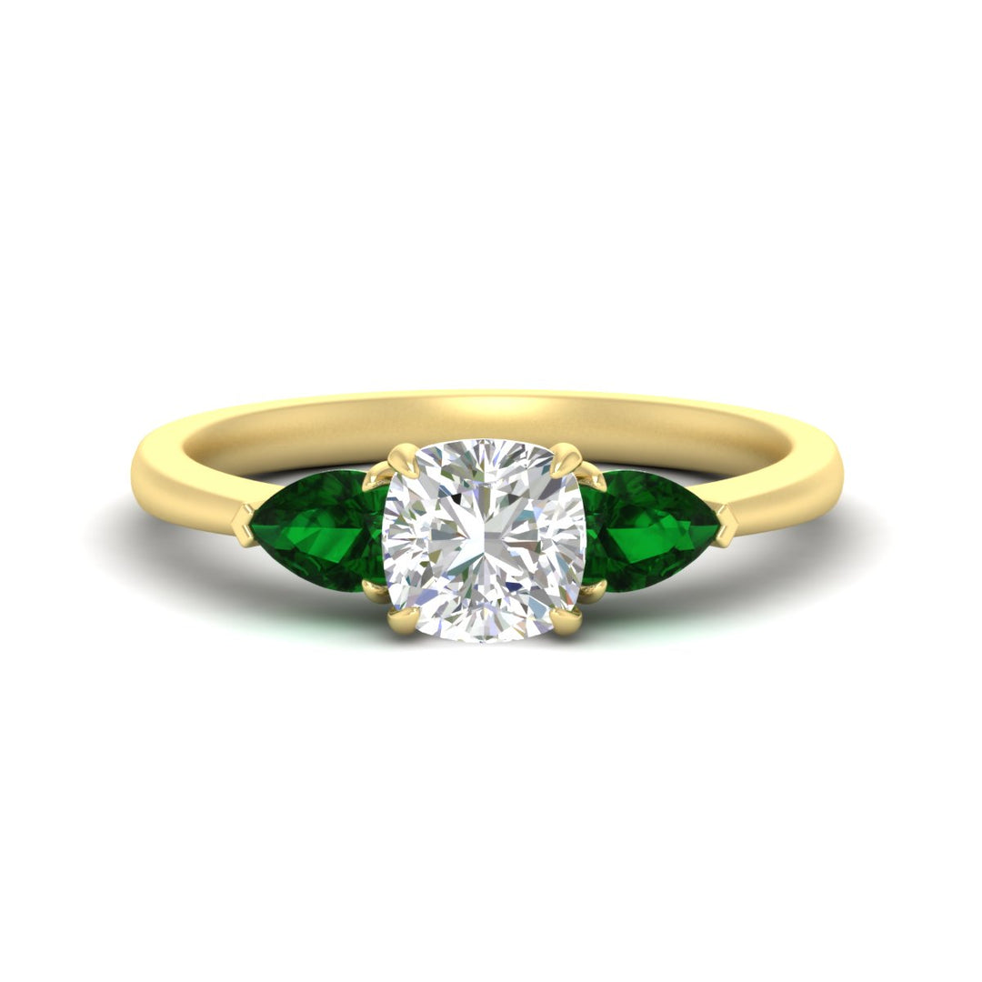 pear-diamond-cathedral-cushion-cut-engagement-ring-with-emerald-in-yellow-gold-fdenr9210curgemgrsleep-nl-yg