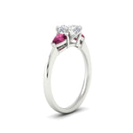 Load image into Gallery viewer, pear-diamond-cathedral-cushion-cut-engagement-ring-with-pink-sapphire-in-white-gold-fdenr9210curgsadrpiangle2-nl-wg
