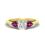 Load image into Gallery viewer, pear-diamond-cathedral-cushion-cut-engagement-ring-with-pink-sapphire-in-yellow-gold-fdenr9210curgsadrpisleep-nl-yg
