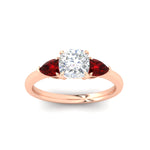 Load image into Gallery viewer, pear-diamond-cathedral-cushion-cut-engagement-ring-with-ruby-in-rose-gold-fdenr9210curgrudrangle5-nl-rg
