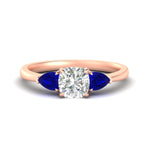 Load image into Gallery viewer, pear-diamond-cathedral-cushion-cut-engagement-ring-with-sapphire-in-rose-gold-fd-enr9210curgsablsleep-nl-rg?v=1758166984
