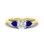 Load image into Gallery viewer, pear-diamond-cathedral-cushion-cut-engagement-ring-with-sapphire-in-yellow-gold-fdenr9210curgsablsleep-nl-yg
