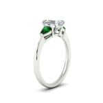 Load image into Gallery viewer, pear-diamond-cathedral-emerald-cut-engagement-ring-with-emerald-in-white-gold-fdenr9210emrgemgrangle2-nl-wg.jpg?v=1758097711
