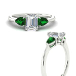 Load image into Gallery viewer, pear-diamond-cathedral-emerald-cut-engagement-ring-with-emerald-in-white-gold-fdenr9210emrgemgrangle3-nl-wg.jpg?v=1758097711
