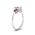 Load image into Gallery viewer, pear-diamond-cathedral-emerald-cut-engagement-ring-with-pink-sapphire-in-white-gold-fdenr9210emrgsadrpiangle2-nl-wg.jpg?v=1758097711
