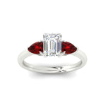 Load image into Gallery viewer, pear-diamond-cathedral-emerald-cut-engagement-ring-with-ruby-in-white-gold-fdenr9210emrgrudrangle5-nl-wg