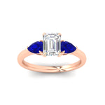 Load image into Gallery viewer, pear-diamond-cathedral-emerald-cut-engagement-ring-with-sapphire-in-rose-gold-fdenr9210emrgsablangle5-nl-rg
