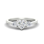 Load image into Gallery viewer, Heart Shaped Pear 3 Stone Cathedral Ring
