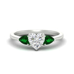 Load image into Gallery viewer, Heart Shaped Pear 3 Stone Cathedral Ring
