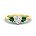 Load image into Gallery viewer, Heart Shaped Pear 3 Stone Cathedral Ring
