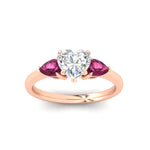 Load image into Gallery viewer, pear-diamond-cathedral-heart-shaped-engagement-ring-with-pink-sapphire-in-rose-gold-fdenr9210htrgsadrpiangle5-nl-rg?v=1758096795
