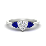Load image into Gallery viewer, Heart Shaped Pear 3 Stone Cathedral Ring
