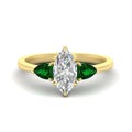 Thumbnail 2 - pear-diamond-cathedral-marquise-cut-engagement-ring-with-emerald-in-yellow-gold-fdenr9210mq