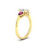 Load image into Gallery viewer, pear-diamond-cathedral-marquise-cut-engagement-ring-with-pink-sapphire-in-yellow-gold-fdenr9210mqrgsadrpiangle2-nl-yg.jpg?v=1758088286
