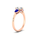 Load image into Gallery viewer, pear-diamond-cathedral-pear-shaped-engagement-ring-with-sapphire-in-rose-gold-fdenr9210pergsablangle2-nl-rg
