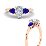 Load image into Gallery viewer, pear-diamond-cathedral-pear-shaped-engagement-ring-with-sapphire-in-rose-gold-fdenr9210pergsablangle3-nl-rg
