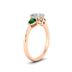 Load image into Gallery viewer, pear-diamond-cathedral-princess-cut-engagement-ring-with-emerald-in-rose-gold-fdenr9210prrgemgrangle2-nl-rg.jpg?v=1758084697
