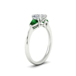 Load image into Gallery viewer, pear-diamond-cathedral-princess-cut-engagement-ring-with-emerald-in-white-gold-fdenr9210prrgemgrangle2-nl-wg.jpg?v=1758084928
