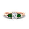 Load image into Gallery viewer, pear-diamond-cathedral-radiant-cut-engagement-ring-with-emerald-in-rose-gold-fdenr9210rargemgrsleep-nl-rg