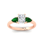 Load image into Gallery viewer, pear-diamond-cathedral-radiant-cut-engagement-ring-with-emerald-in-rose-gold-fdenr9210rargemgrangle5-nl-rg
