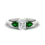 Load image into Gallery viewer, pear-diamond-cathedral-radiant-cut-engagement-ring-with-emerald-in-white-gold-fdenr9210rargemgrsleep-nl-wg
