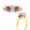 Load image into Gallery viewer, pear-diamond-cathedral-radiant-cut-engagement-ring-with-pink-sapphire-in-yellow-gold-fdenr9210rargsadrpiangle3-nl-yg.jpg?v=1758086159
