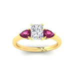 Load image into Gallery viewer, pear-diamond-cathedral-radiant-cut-engagement-ring-with-pink-sapphire-in-yellow-gold-fdenr9210rargsadrpiangle5-nl-yg.jpg?v=1758086159
