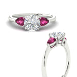 Load image into Gallery viewer, pear-diamond-cathedral-round-cut-engagement-ring-with-pink-sapphire-in-white-gold-fdenr9210rorgsadrpiangle3-nl-wg
