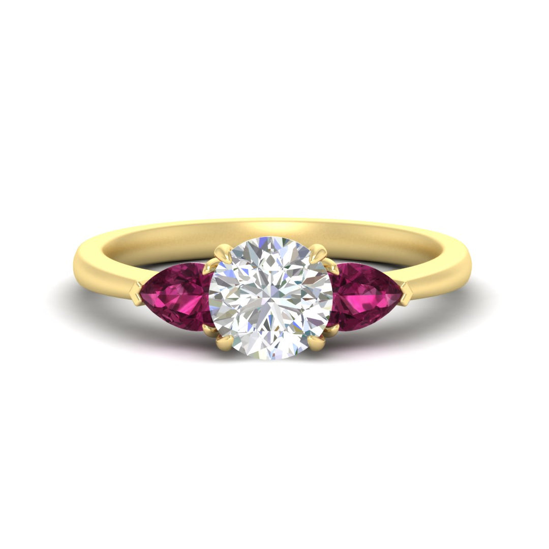 pear-diamond-cathedral-round-cut-engagement-ring-with-pink-sapphire-in-yellow-gold-fdenr9210rorgsadrpisleep-nl-yg