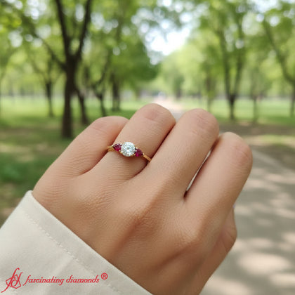 pear-diamond-cathedral-round-cut-engagement-ring-with-ruby-in-yellow-gold-fd-enr9210ror