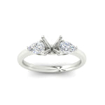 Load image into Gallery viewer, Semi Mount Pear 3 Stone Cathedral Ring
