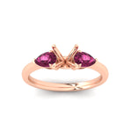 Load image into Gallery viewer, pear-diamond-cathedral-semi-mount-engagement-ring-with-pink-sapphire-in-rose-gold-fdenr9210smrgsadrpiangle5-nl-rg
