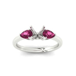 Load image into Gallery viewer, Semi Mount Pear 3 Stone Cathedral Ring
