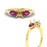 Load image into Gallery viewer, pear-diamond-cathedral-semi-mount-engagement-ring-with-pink-sapphire-in-yellow-gold-fdenr9210smrgsadrpiangle3-nl-yg
