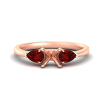 Load image into Gallery viewer, pear-diamond-cathedral-semi-mount-engagement-ring-with-ruby-in-rose-gold-fdenr9210smgrudrangle2-nl-rg_8fdd4913-8f54-4478-ae31-fb9a61dd2839

