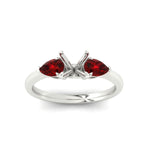 Load image into Gallery viewer, Semi Mount Pear 3 Stone Cathedral Ring
