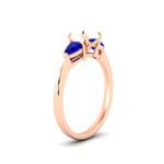 Load image into Gallery viewer, pear-diamond-cathedral-semi-mount-engagement-ring-with-sapphire-in-rose-gold-fdenr9210smrgsablangle2-nl-rg
