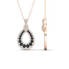 Load image into Gallery viewer, pear-drop-black-diamond-cluster-pendant-in-rose-gold-fdpd11558gblackangle2-nl-rg