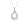 Load image into Gallery viewer, pear-drop-diamond-cluster-pendant-in-white-gold-fdpd11558angle1-nl-wg.jpg?v=1771312407