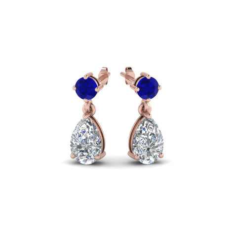 pear-drop-diamond-earring-with-blue-sapphire-in-14K-rose-gold-FDEAR8386GSABL-NL-RG