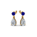 Thumbnail 22 - pear-drop-diamond-earring-with-blue-sapphire-in-14K-yellow-gold-FDEAR8386GSABL-NL-YG