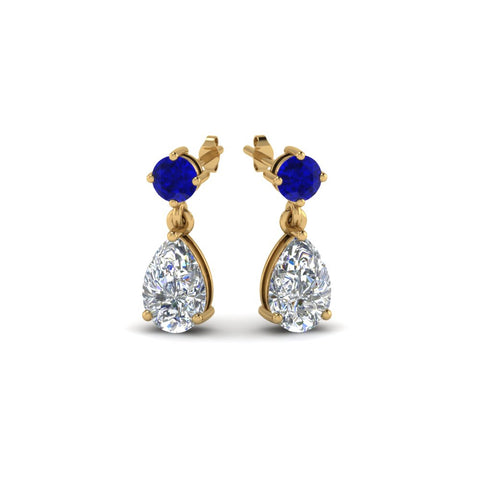 pear-drop-diamond-earring-with-blue-sapphire-in-14K-yellow-gold-FDEAR8386GSABL-NL-YG