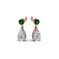 Thumbnail 45 - pear-drop-diamond-earring-with-emerald-in-14K-rose-gold-FDEAR8386GEMGR-NL-RG