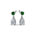 Thumbnail 42 - pear-drop-diamond-earring-with-emerald-in-14K-white-gold-FDEAR8386GEMGR-NL-WG