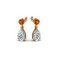 Thumbnail 39 - pear-drop-diamond-earring-with-orange-sapphire-in-14K-yellow-gold-FDEAR8386GSAOR-NL-YG