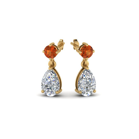 pear-drop-diamond-earring-with-orange-sapphire-in-14K-yellow-gold-FDEAR8386GSAOR-NL-YG