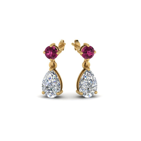 pear-drop-diamond-earring-with-pink-sapphire-in-14K-yellow-gold-FDEAR8386GSADRPI-NL-YG
