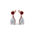 Thumbnail 54 - pear-drop-diamond-earring-with-ruby-in-14K-rose-gold-FDEAR8386GRUDR-NL-RG