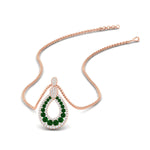 Load image into Gallery viewer, pear-drop-emerald-cluster-pendant-in-rose-gold-fdpd11558gemgr-nl-rg.jpg?v=1771312406